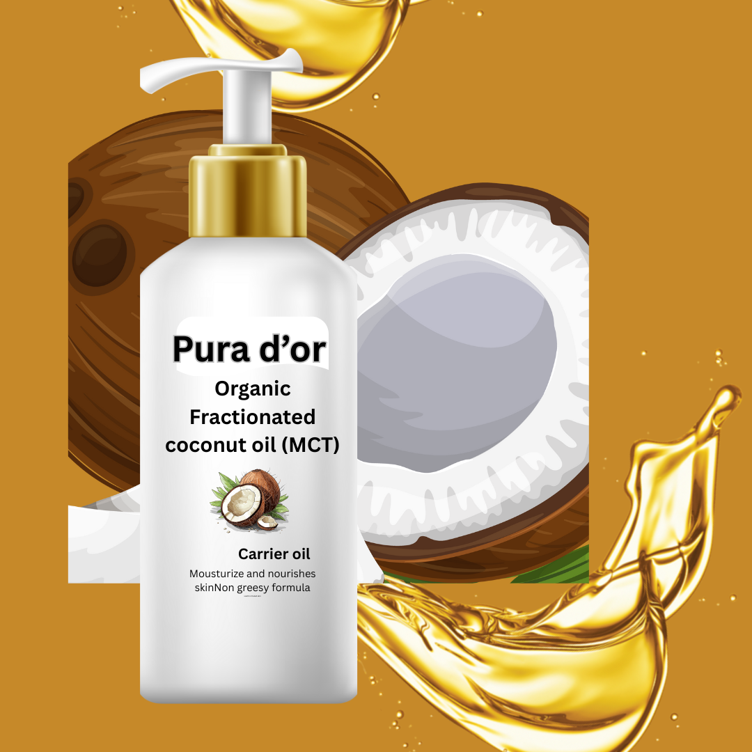 Buy Coconut oil for Hair and skin coconut oil- image PURA D’OR ORGANIC Fractionated coconut oil